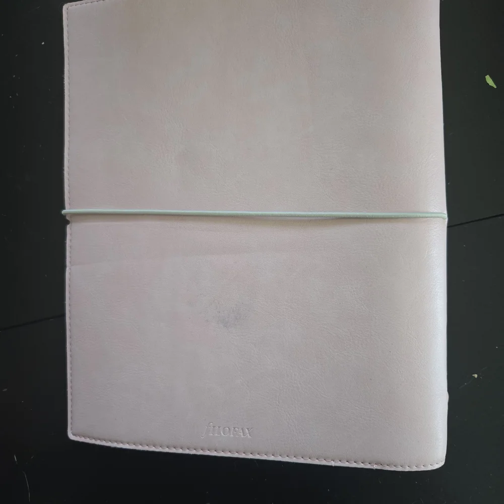 filoFAX Pink Faux Leather Traveler's Notebook with Mint Elastic